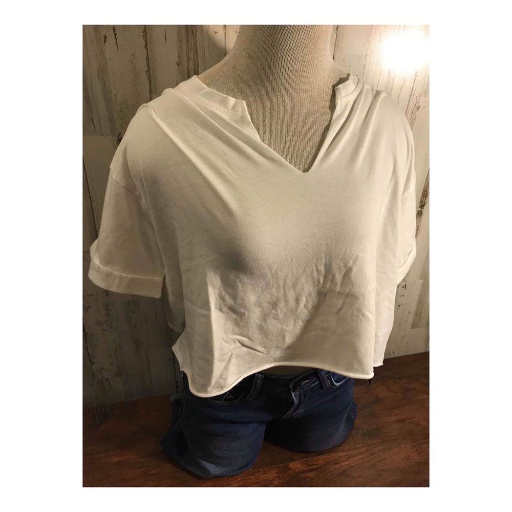 Forever 21 plain white crop top